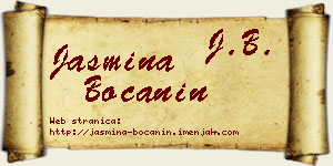 Jasmina Boćanin vizit kartica